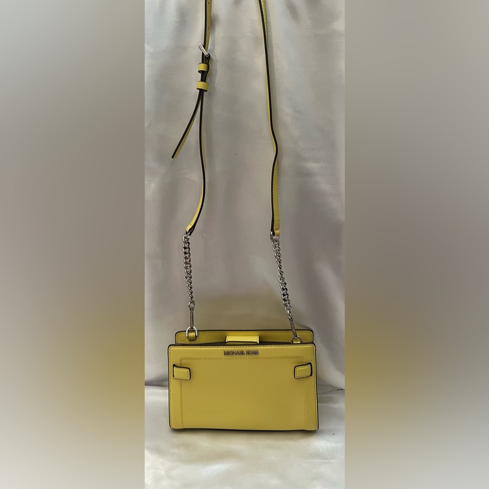 Michael Kors Yellow Crossbody with silver hardware - Picture 2 of 14